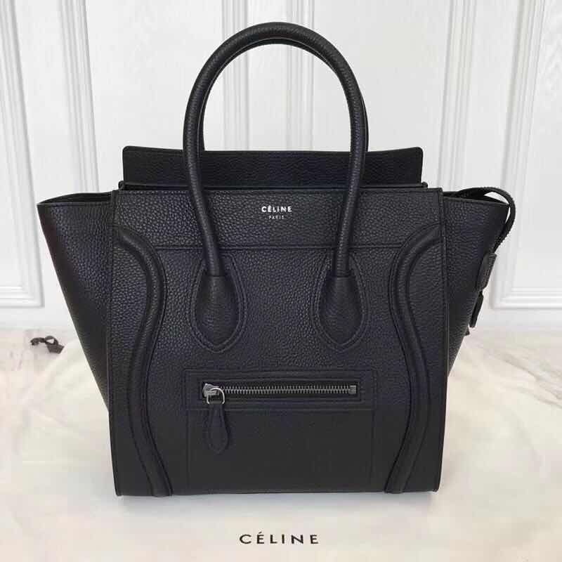 セリーヌCELINE DDB-CE2290RLK　2018年最新入荷 ラゲージ ハンドバッグ トートバッグ ナノショルダーバッグ トリヨン ブラック 黒