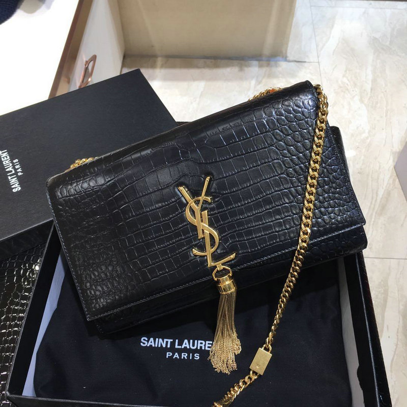 イヴサンローラン YSL DDB-YSL8087EJ 2018年最新作 ケイト ミディアム バッグ ショルダーバッグ カーフレザー