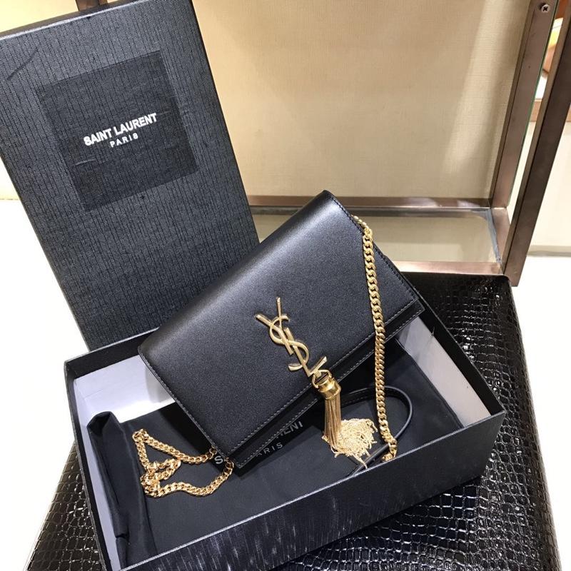 イヴサンローラン  YSL DDB-YSL2270P 2018年最新作 ケイト スモール バッグ ショルダーバッグ カーフレザー 黒