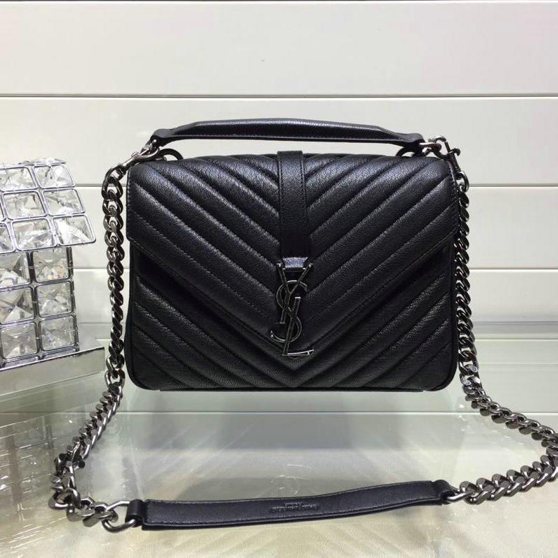 イヴサンローラン YSL DDB-YSL2233V 2018年最新作 メッセンジャー ショルダーバッグ トップハンドルバッグ ラムスキン
