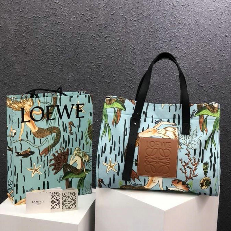 ロエベ   LOEWE DDB-LEB18025 2018年最新作 パウラズ イビザ Paula's Ibiza トートバッグ ハンドバッグ キャンパス