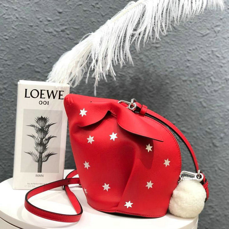 ロエベ  LOEWE DDB-LEB18020D 2018年最新作 バニー スター ミニバッグ ショルダーバッグ カーフレザー