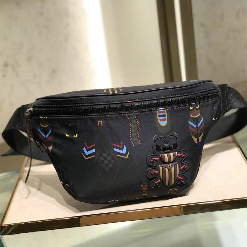 フェンディ  FENDI  DDB-FDB18013 2018年最新作 ベルトバッグ ウェストバッグ 3Dプリント レザー