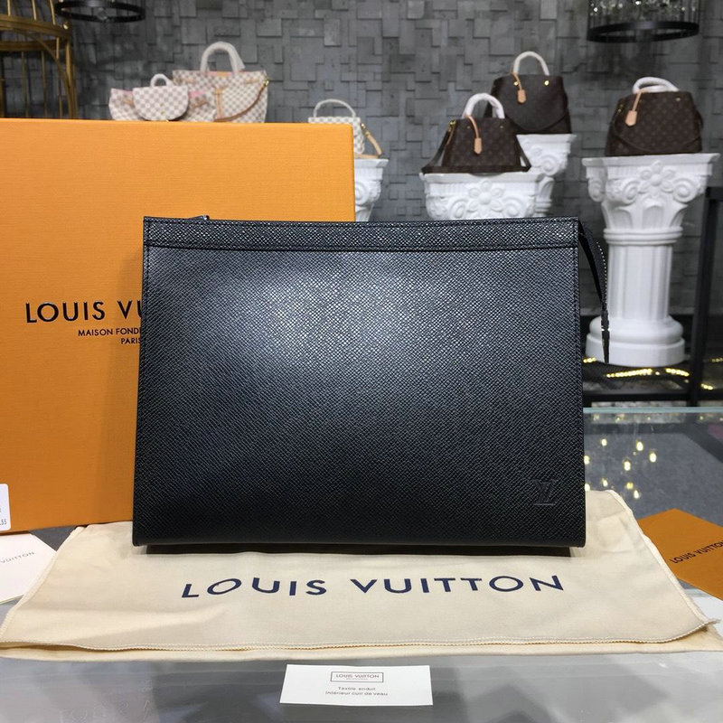 ルイヴィトン LOUISVUITTON 057-M30547 2018年最新作 ポシェット ヴォワヤージュ MM セカンドバッグ クラッチバッグ タイガ ノワール 黒