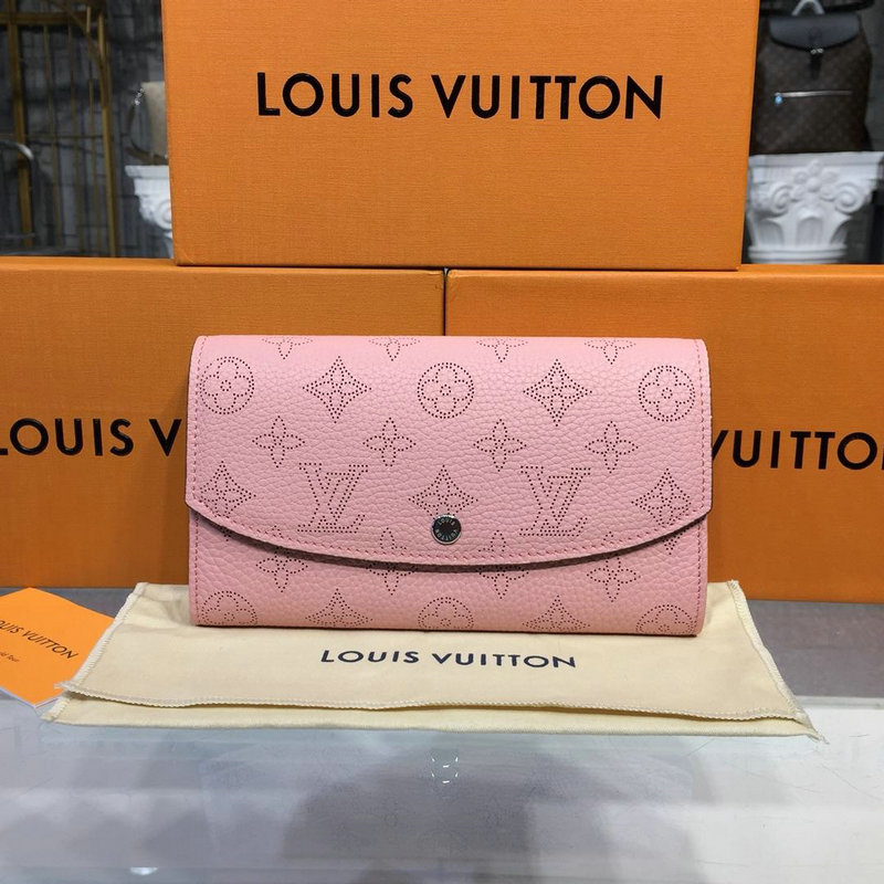 ルイヴィトン  LOUISVUITTON  057-M60145 2018年最新作 ポルトフォイユ イリス 二つ折り長財布 マヒナレザー