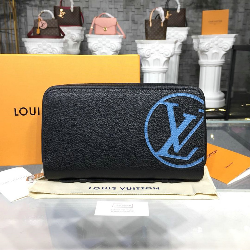 ルイヴィトン  LOUISVUITTON  057-M41503  2018年最新作 ジッピーウォレット ファスナー長財布 カーフレザー 黒