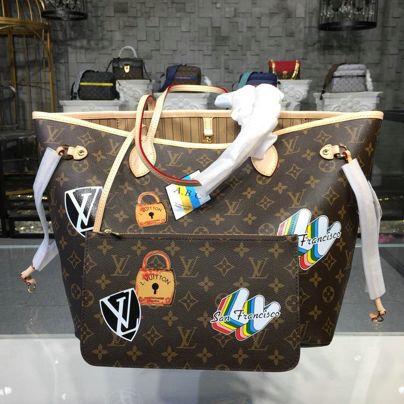 ルイヴィトン LOUISVUITTON 057-M43988X 2018年最新入荷 ネヴァーフル MM トートバッグ ハンドバッグ ショッピングバッグ モノグラム