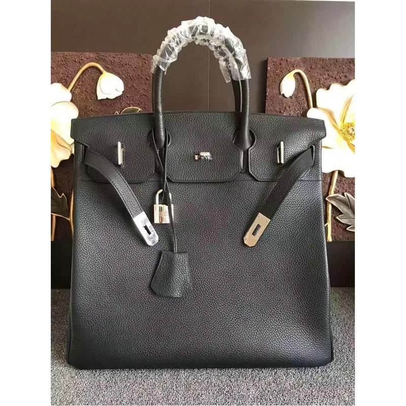 エルメスHERMES 063-HBK40RLY　2018年最新入荷 バーキン40 トートバッグ ハンドバッグ ブリフーケース ビジネスバッグ 黒 トリヨンクレマンス