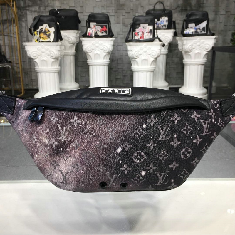 ルイヴィトン LOUISVUITTON 057-M44444 2018年最新作 ディスカバリー バムバッグ モノグラム ギャラクシー ボディバッグ ウェストバッグ 黒