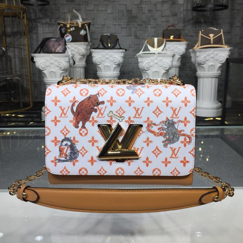 商品名称：ルイヴィトン LOUISVUITTON  057-M44460B 2018年最新作 ツイストMM ショルダーバッグ 斜めがけ キャットグラム トランスフォームド モノグラム