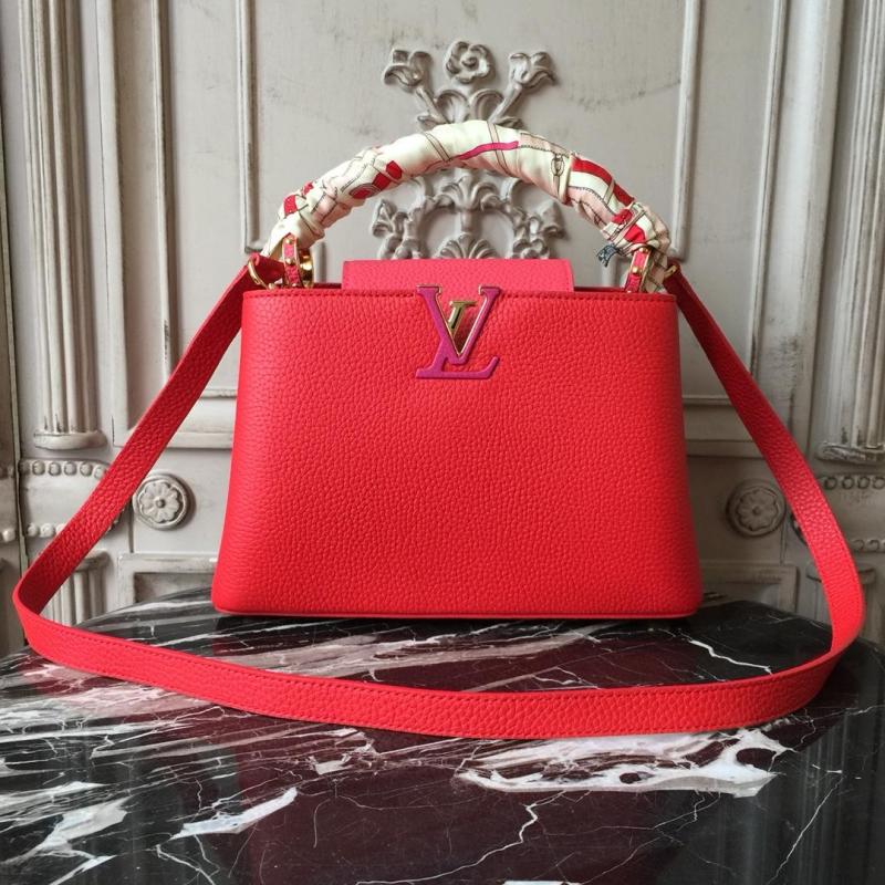 商品名称：ルイヴィトン LOUISVUITTON 057-M48864p 2018年最新入荷 カプシーヌ トートバング ハンドバッグ レザー ショルダー