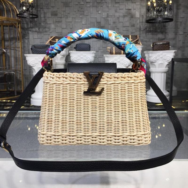 ルイヴィトン LOUISVUITTON 057-M55009K 2018年最新入荷 カプシーヌ トートバング ハンドバッグ レザー ショルダー