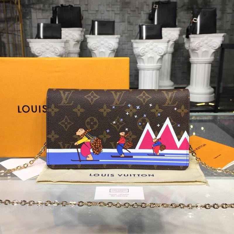 商品名称：ルイヴィトン LOUISVUITTON 057-M63857 2018年最新入荷 ポシェット ウィケンド チェーンウォレット モノグラムキャンパス