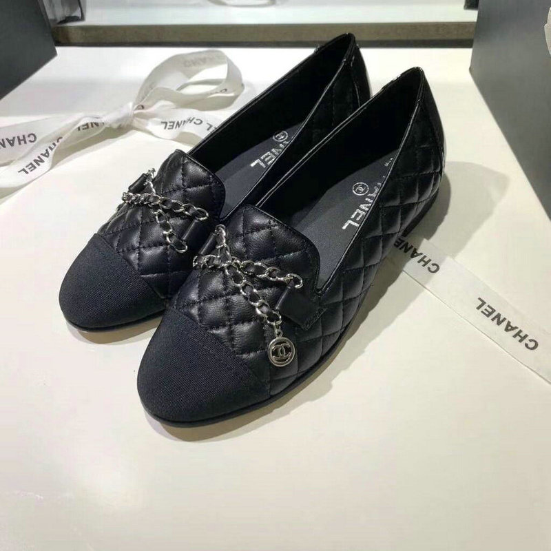 シャネル CHANEL  26-CH1357 2018年秋冬最新作 パンプス レディース フラットシューズ レザー 通勤 通学 3色