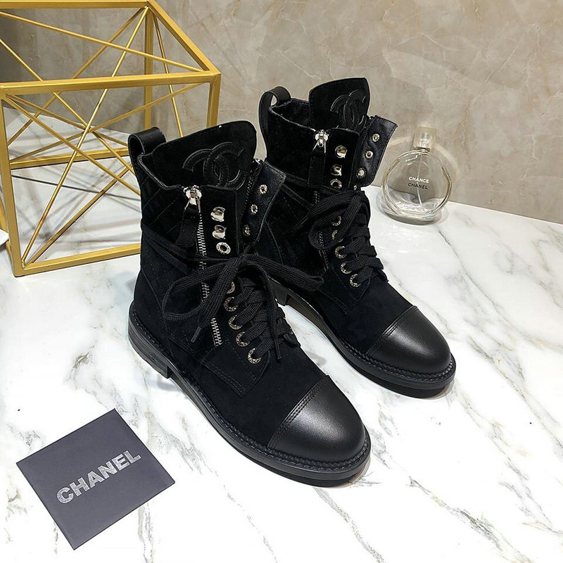 シャネル CHANEL 26-CH3591 2018年秋冬最新作 マーティンブーツ ミドルブーツ レディースシューズ ローヒールシューズ 通勤 通学 カーフレザー カジュアル 4色
