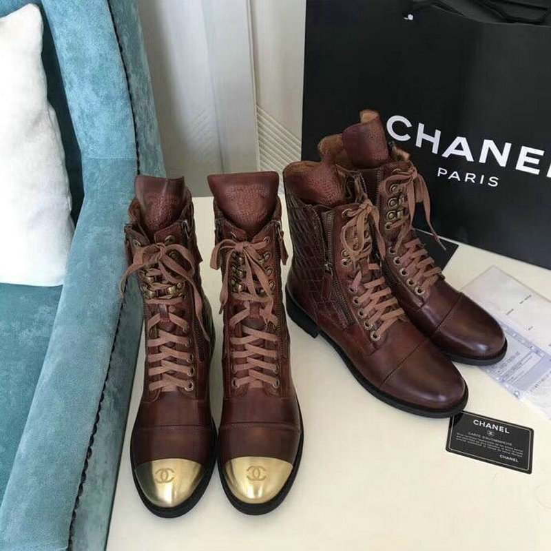 シャネル CHANEL 26-CH6266 2018年秋冬最新作 マーティンブーツ レディースシューズ ミドルブーツ 通勤 通学 カジュアル カーフレザー 2色
