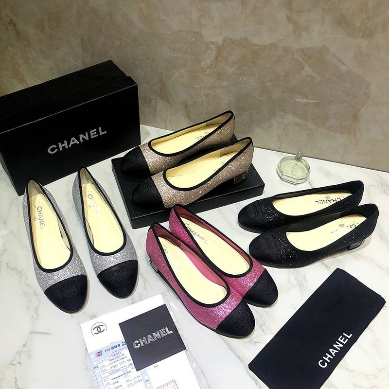 シャネル CHANEL 26-CH6109 2018年秋冬最新作 パンプス レディース フラットシューズ ラムスキン 通学 通勤 カジュアル アウトドア 4色