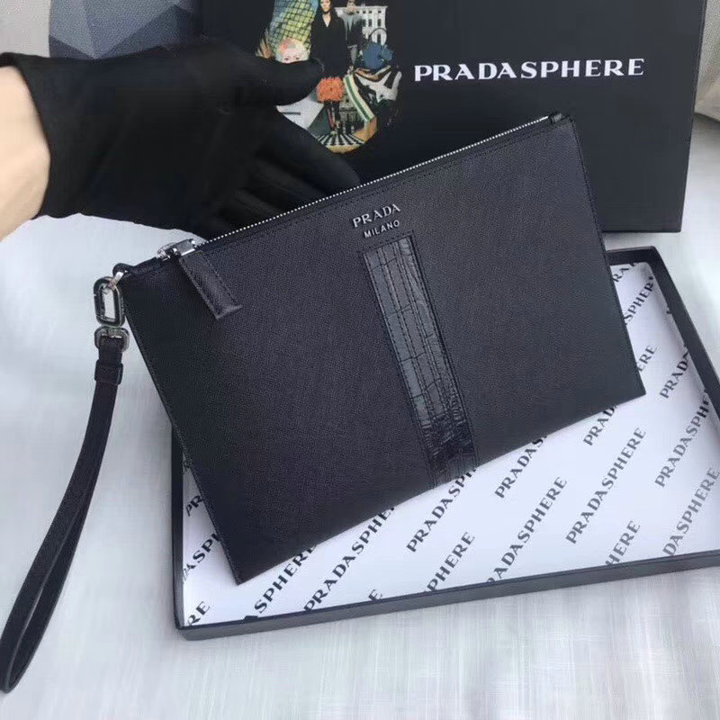 プラダ GH-PD2NG018QK 2018年最新作 手持ちかばん クラッチ