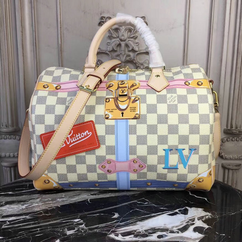 ルイヴィトン 057-N41063 2018年最新作 スピーディ バンドリエール 30 ハンドバッグ トートバッグ ショルダー レディースバッグ ダミエアズール