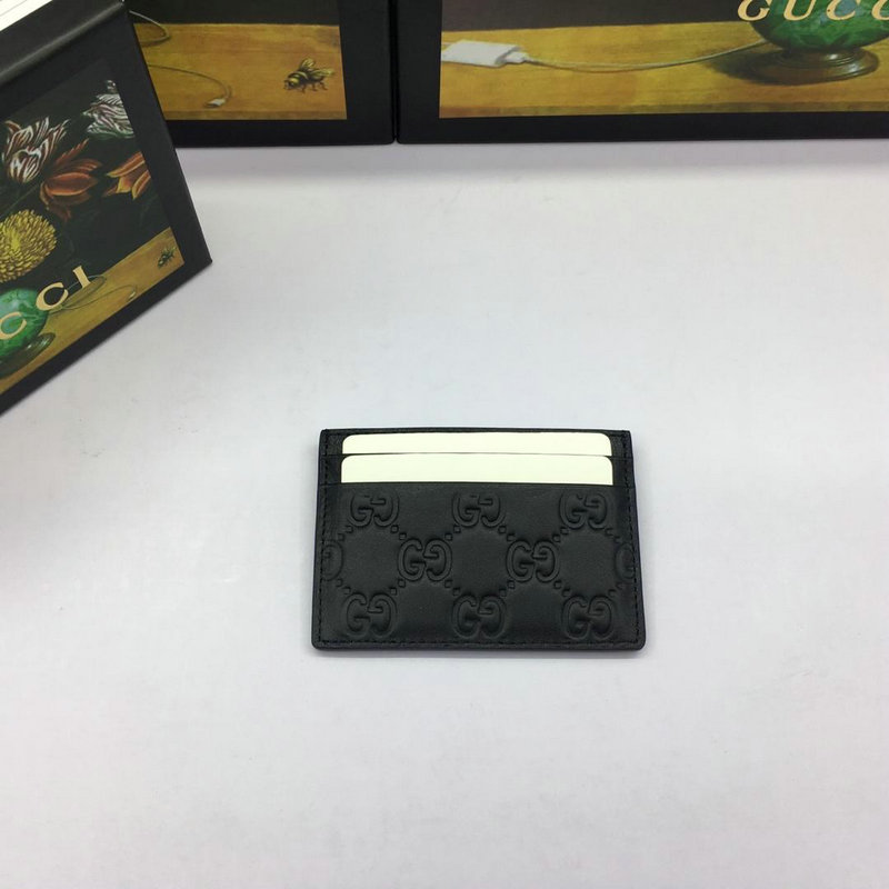 グッチ GUCCI 057-GG233166 2018/2019年最新作 カードケース レザー 男女兼用 黒