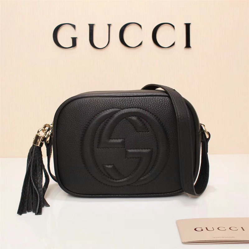 グッチ GUCCI 057-GG308364BK 2018/2019年最新作 ソーホー スモール ディスコバッグ ショルダーバッグ レザー 黒