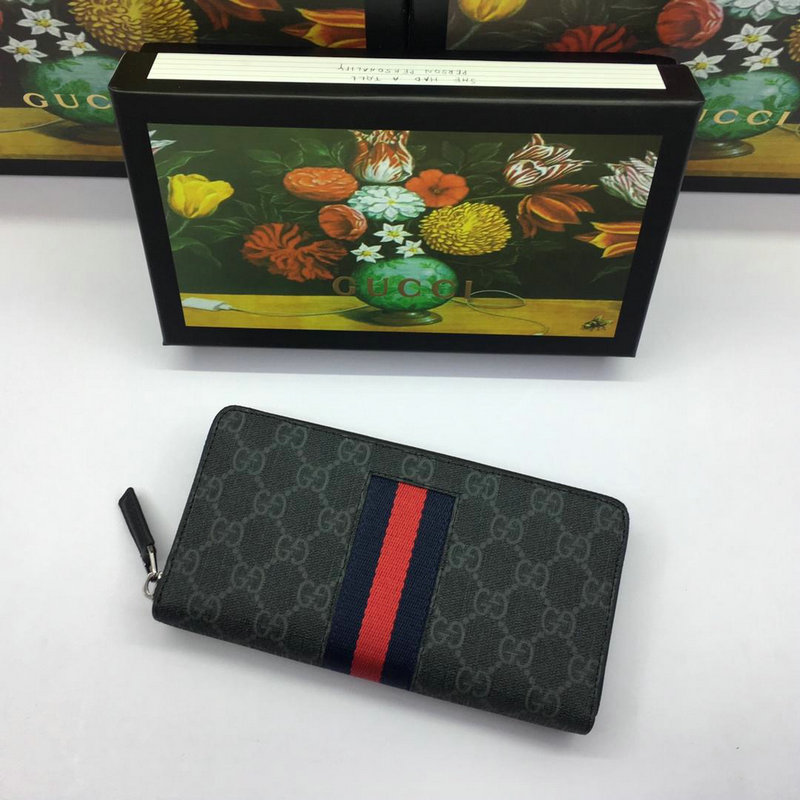 グッチ GUCCI  057-GG408831B 2018/2019年最新作 スプリーム ラウンドジッピーウォレット ファスナー長財布