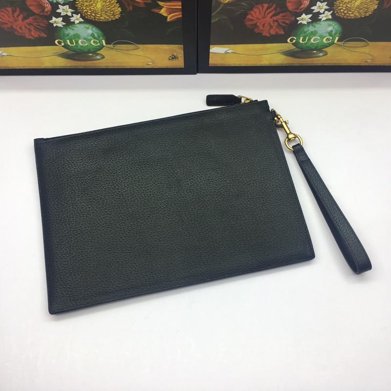 グッチ GUCCI  057-GG428758 2018/2019年最新作 手持ちかばん クラッチバッグ レザー 黒