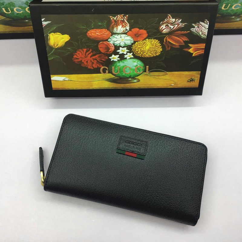 グッチ GUCCI 057-GG435298 2018/2019年最新作 ジッピーウォレット ラウンドファスナ長財布 レザー 黒