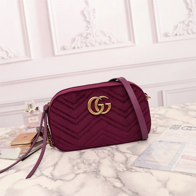 グッチ GUCCI 057-GG447632R 2018/2019年最新作 GGマーモント 斜め掛け ショルダーバッグ カメラバッグ ベルベット