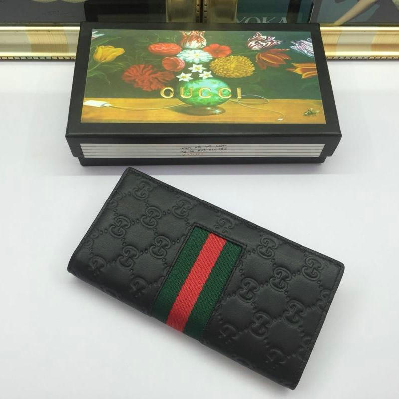 グッチ GUCCI  057-GG408836 2018/2019年最新作 二つ折り長財布 ロングウォレット レザー