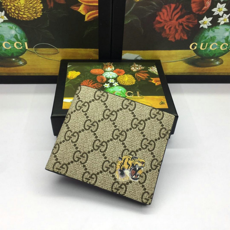 グッチ GUCCI 057-GG451268 2018/2019年最新作 二つ折り短財布 キャンパス レザー