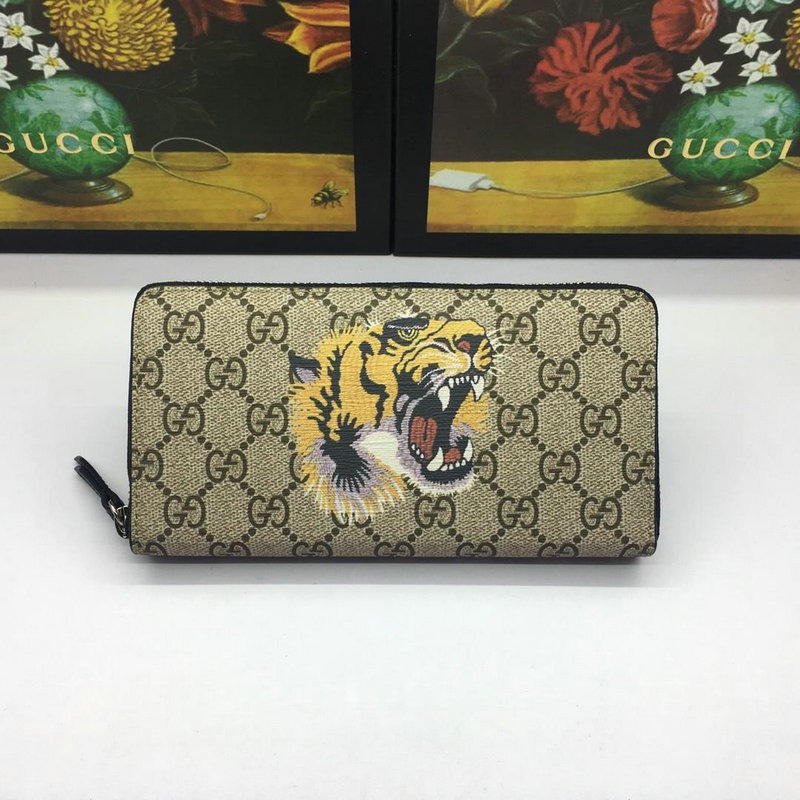 グッチ GUCCI 057-GG451273X 2018/2019年最新作 ジッピーウォレット ラウンドファスナー長財布 キャンパス レザー
