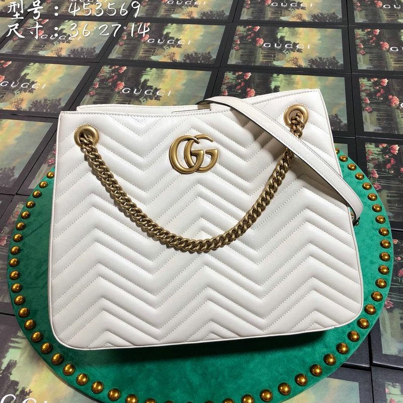 商品名称：グッチ GUCCI 057-GG453569 2018/2019年最新作 GGマーモント キルティング ミディアム ショルダーバッグ レザー