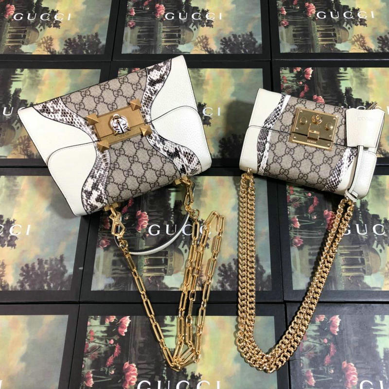 グッチ GUCCI  057-GG497996 2018/2019年最新作 オジリデ GG スモール トップハンドルバッグ ショルダーバッグ 白