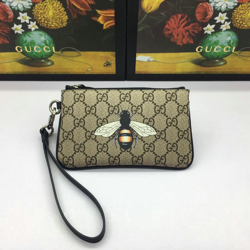 グッチ GUCCI 057-GG522866 2018/2019年最新作 GGスプリーム ポーチ ハッチプリント 小銭入れ ストラップ付きウォレット