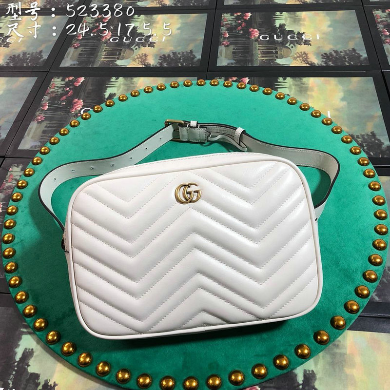 商品名称：グッチ GUCCI 057-GG523380 2018/2019年最新作 GGマーモント キルティング ベルトバッグ ウェストバッグ