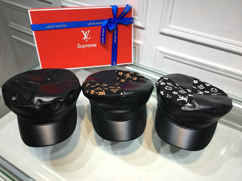 商品名称：ルイヴィトン  LOUISVUITTON CT-LVM18023  2018/2019年最新作 帽子 ミリタリーキャップ レザー 黒