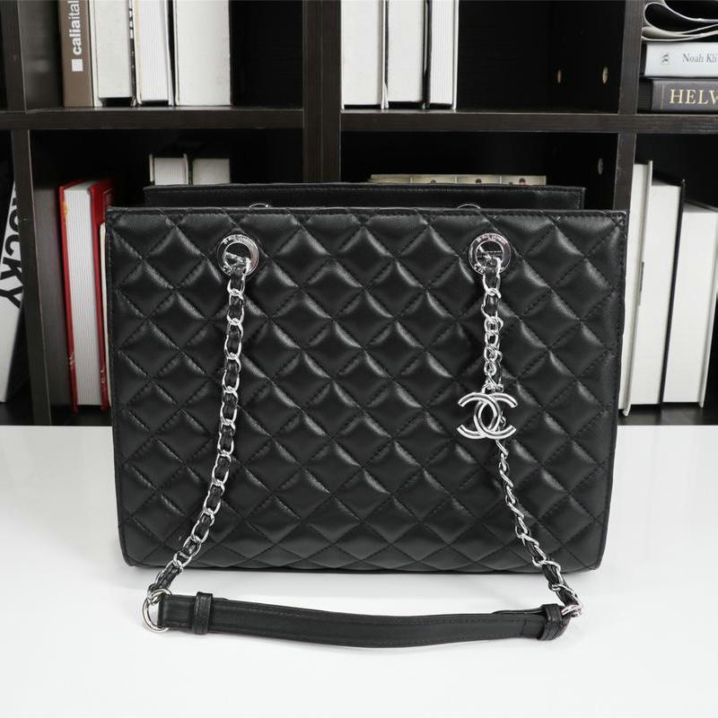 商品名称：シャネル CHANEL JS-CH4864  2019年最新入荷 ラージ ショッピングバッグ ショルダーバッグ レディース ラムスキン 黒