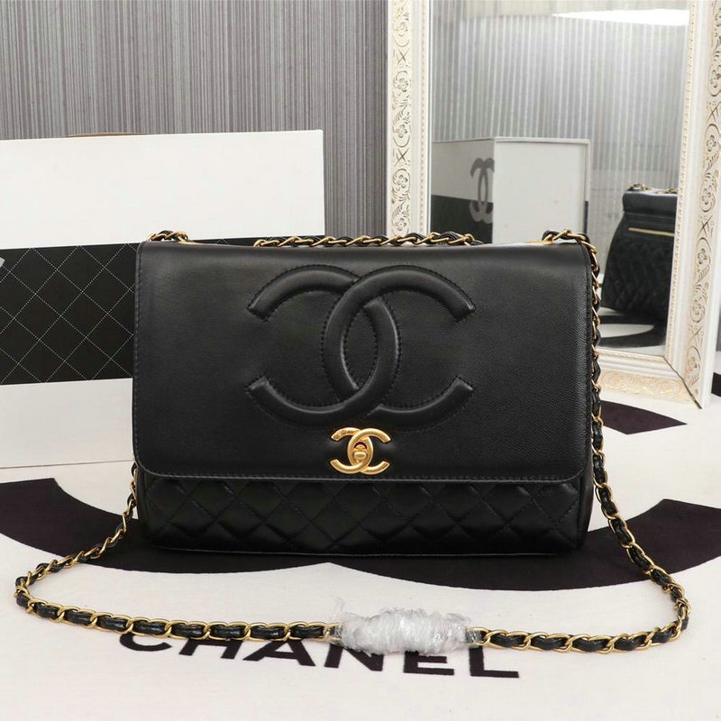 シャネル CHANEL JS-CH6616 2019年最新入荷 フラップバッグ ショルダーバッグ 斜め掛け レディースかばん ラムスキン 黒