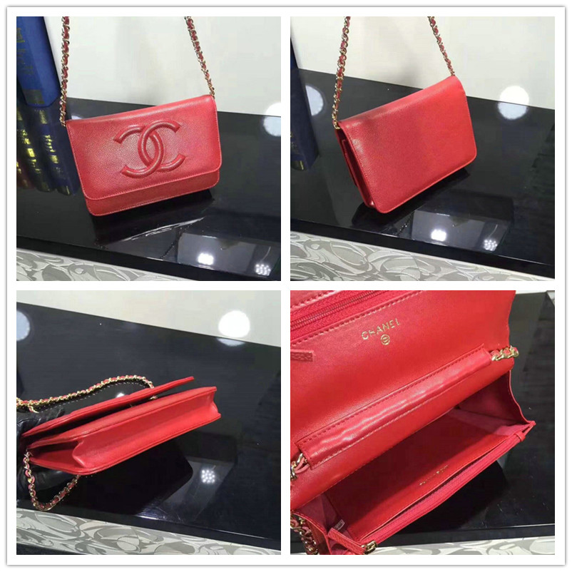 シャネル CHANEL  JS-CH33814CQJ 2019年最新入荷 クラシック チェーンウォレット 斜め掛け ショルダー レディースかばん キャビアスキン