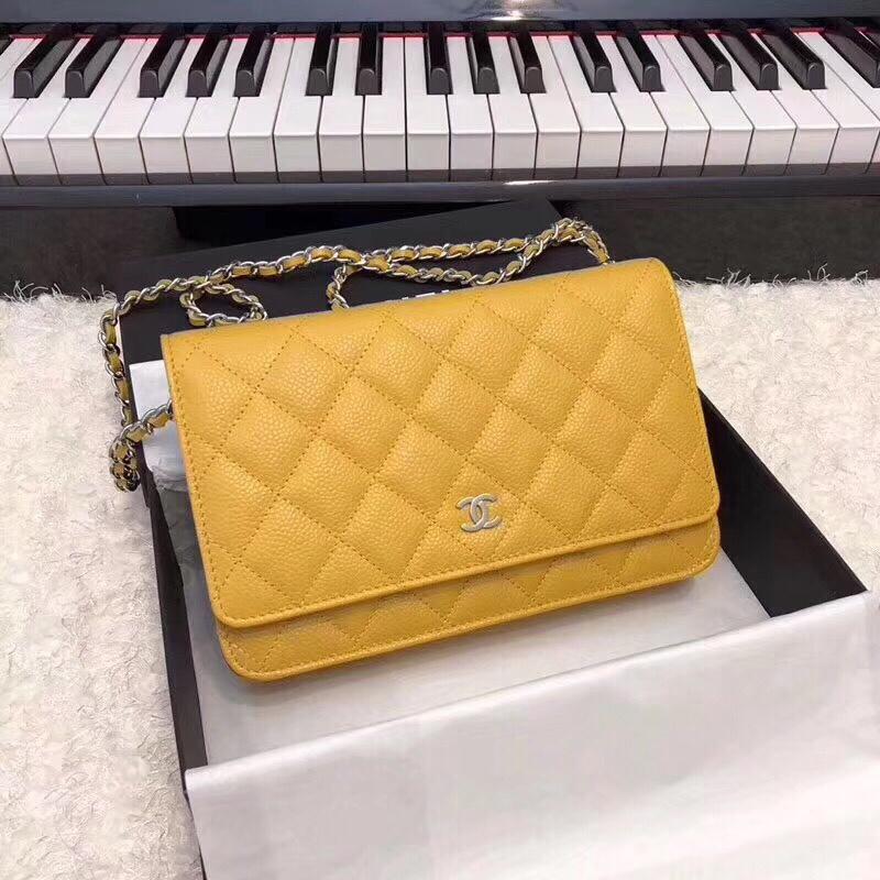 シャネル CHANEL  JS-CH33814GQY 2019年最新入荷 クラシック チェーンウォレット 斜め掛け ショルダー レディースかばん キャビアスキン