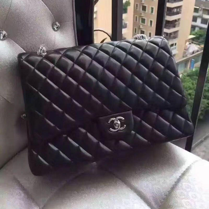 シャネル CHANEL JS-CH58601Y  2019年最新入荷 クラシック マキシ ハンドバッグ 斜め掛け ショルダーバッグ レディース ラムスキン 黒