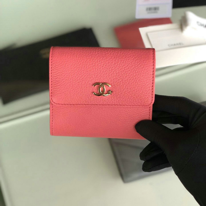 商品名称：シャネル CHANEL JS-CH81654 2019年最新入荷 スモール ウォレット 三つ折り短財布 小銭入れ レザー