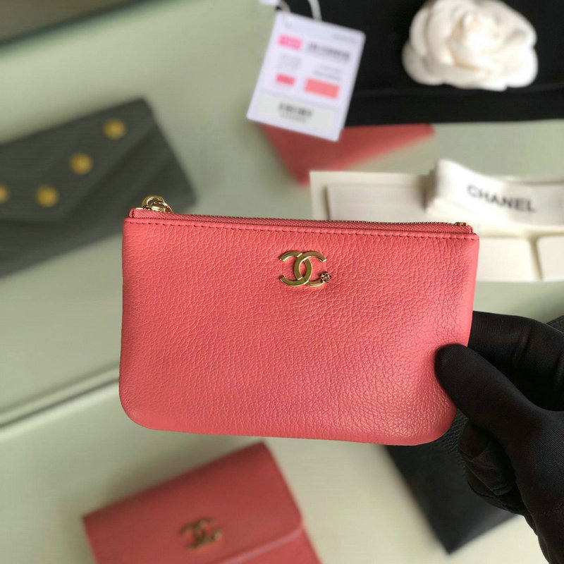 商品名称：シャネル CHANEL JS-CH81659 2019年最新入荷 ポーチ ファスナー 小銭入れ カーフスキン 短財布