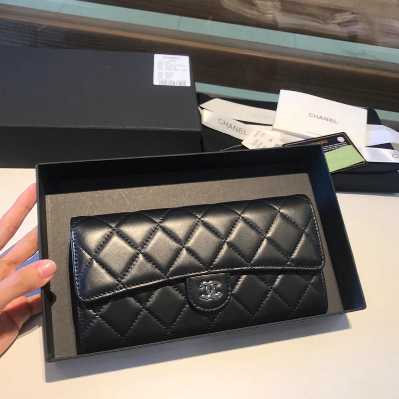シャネル CHANEL JS-CHS18004Q 2019年最新入荷 クラシック ロング ジッピーウォレット ラウンドファスナー長財布 小銭入れ付き キャビアスキン 黒