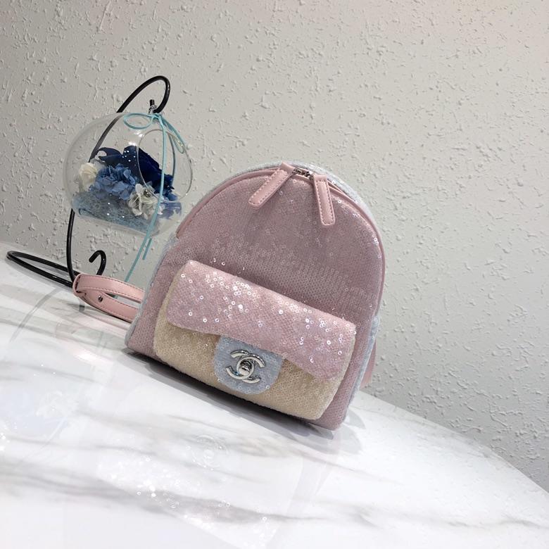 シャネル  CHANEL  JS-CHB19005 2019年最新入荷 バックパック リュック バイカラー blingbling 通学 通勤 高校生