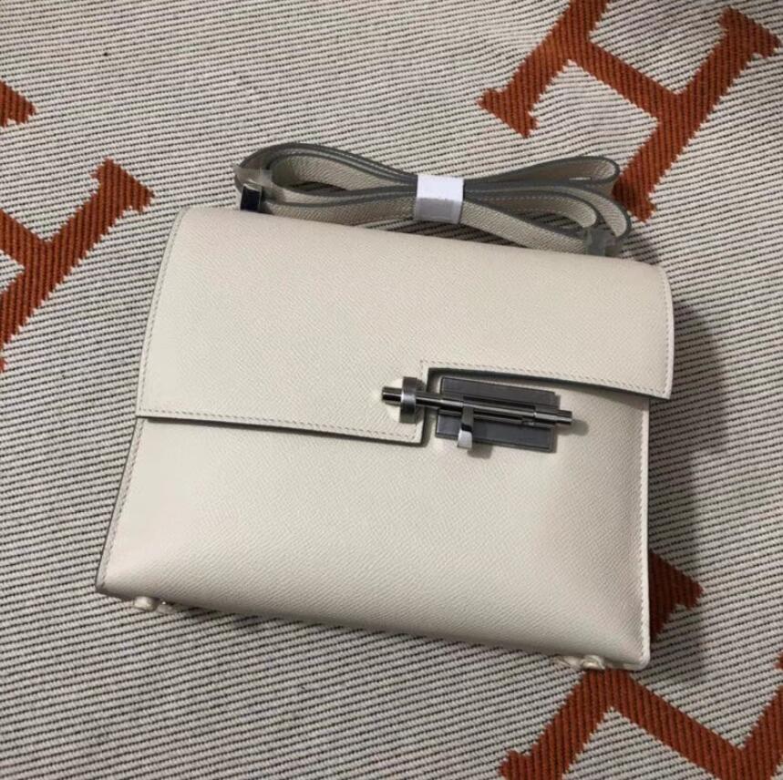 商品名称：エルメス  HERMES Verrou  063-HEB19001B ヴェルー 斜め掛け ショルダーバッグ レディース ヴォーエプソン 白