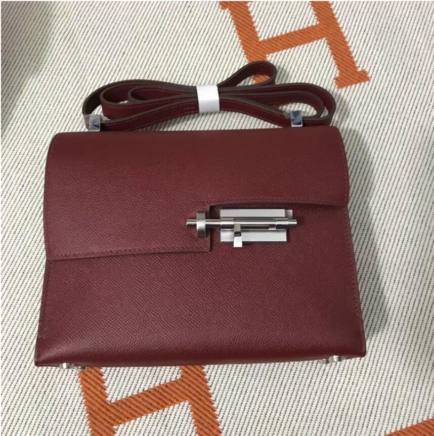 商品名称：エルメス HERMES Verrou  063-HEB19001J   ヴェルー 斜め掛け ショルダーバッグ レディース ヴォーエプソン ボルドー