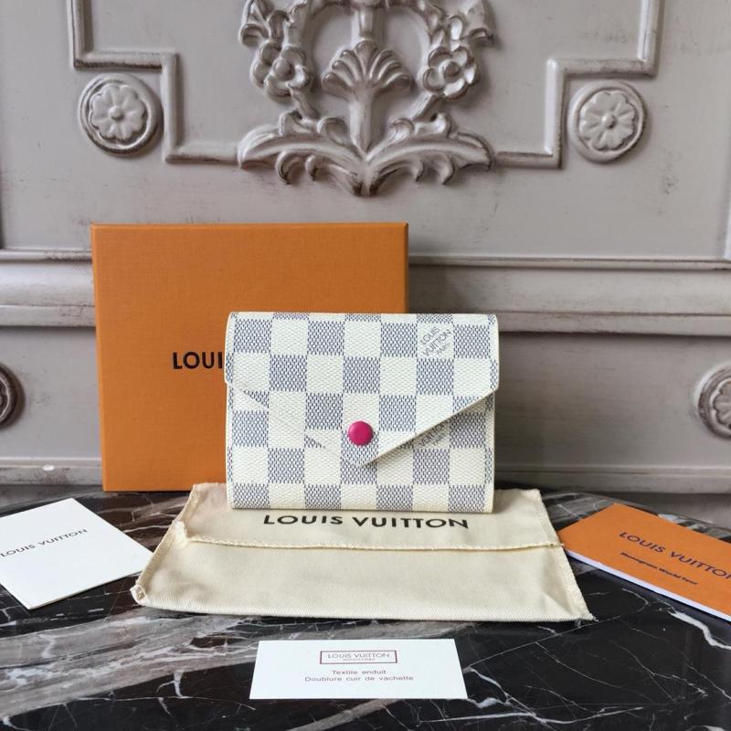 ルイヴィトン   LOUISVUITTON  057-N64022R  2018年最新入荷 ポルトフォイユ ヴィクトリーヌ 三つ折り短財布 ダミエアズール 小銭入れ付き