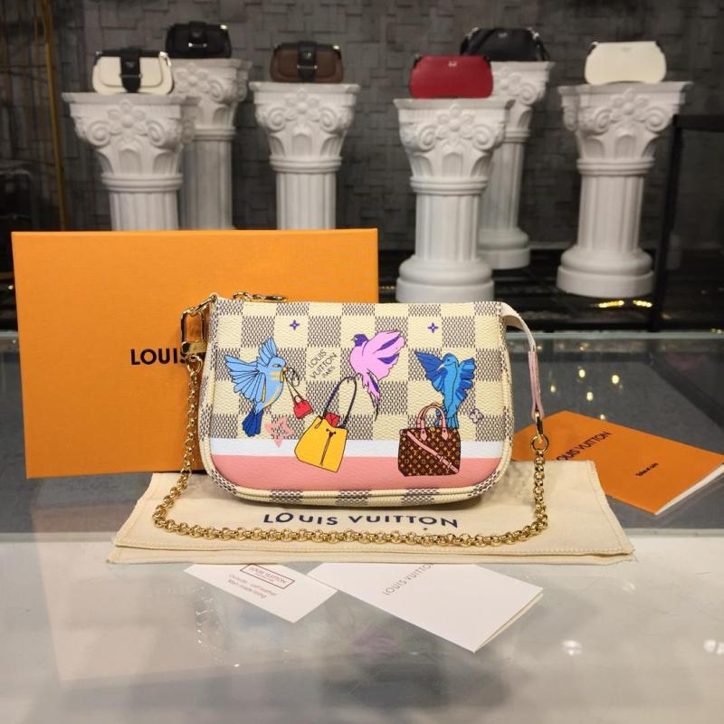 ルイヴィトン  LOUISVUITTON  057-N64451 2018年最新入荷 ミニポシェット アクセソワール クラッチバッグ ダミエアズール